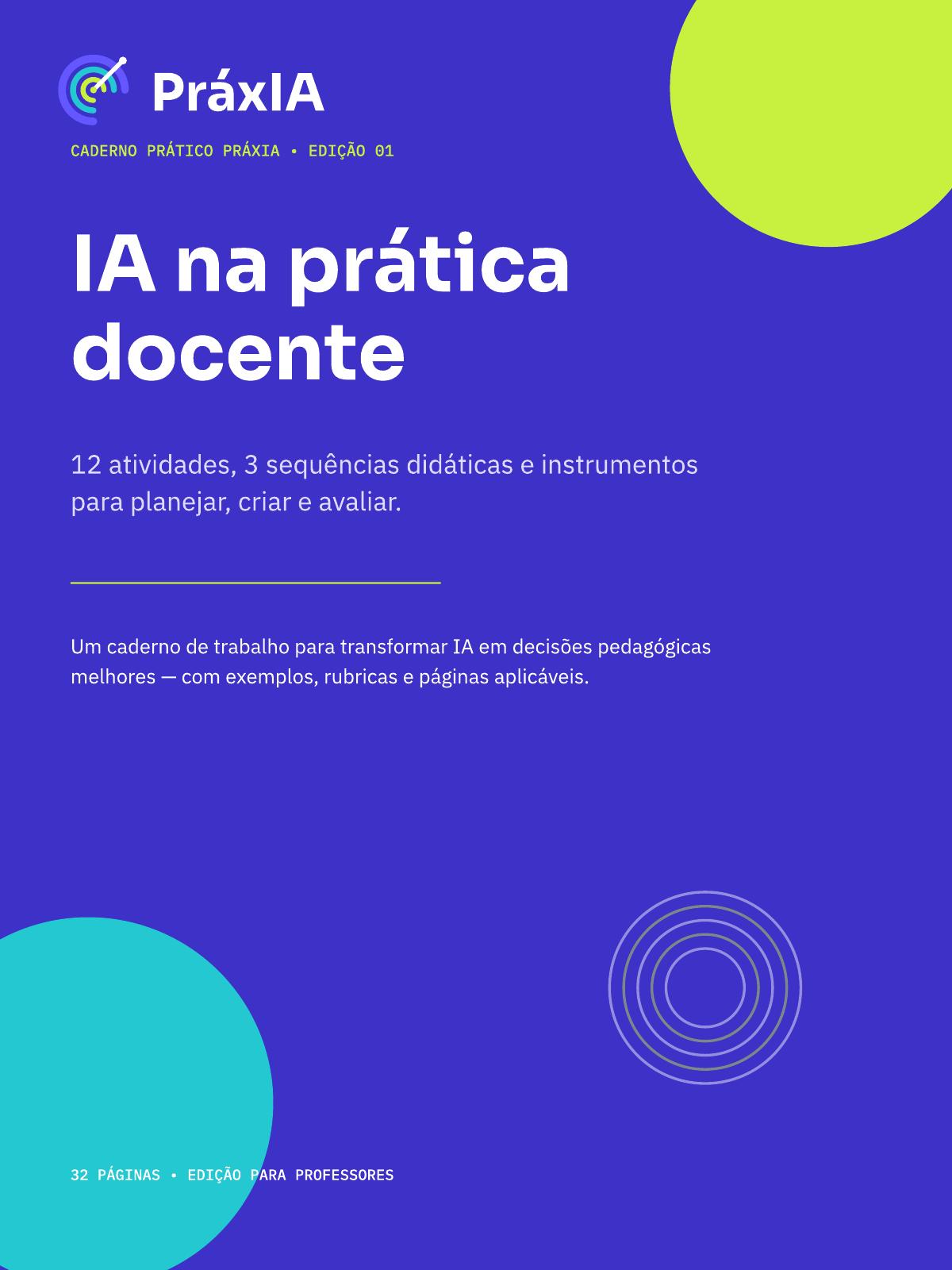 Capa do caderno IA na prática docente